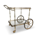 Brass and Glass Bar Trolley