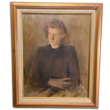 Oil on Canvas Portrait of a Lady by Jehan Daly