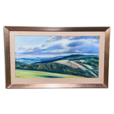 Pastel on Paper of an Undulating Landscape signed AP94