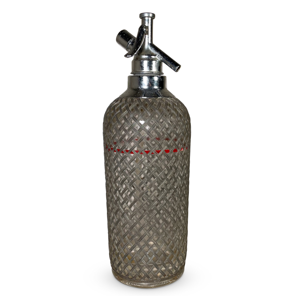 Sparklets Caged Glass Soda Syphon Bottle
