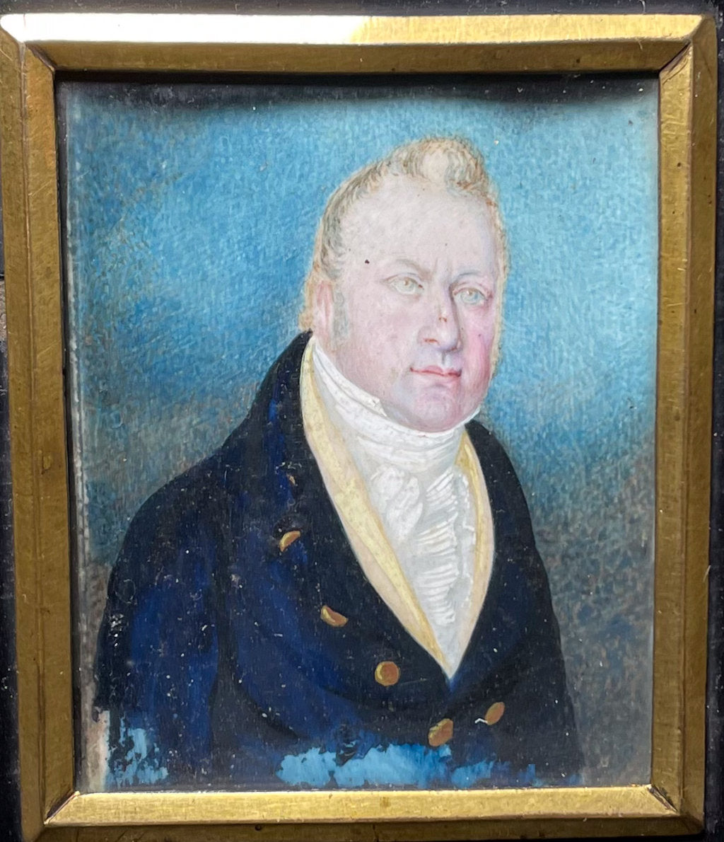 George III Miniature Portrait of a Navel Officer