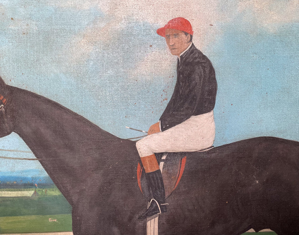 Oil on Canvas of the Racehorse Dean Swift