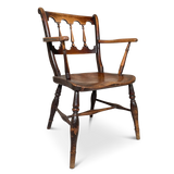 Elm Carver Chair on Ring Turned Legs