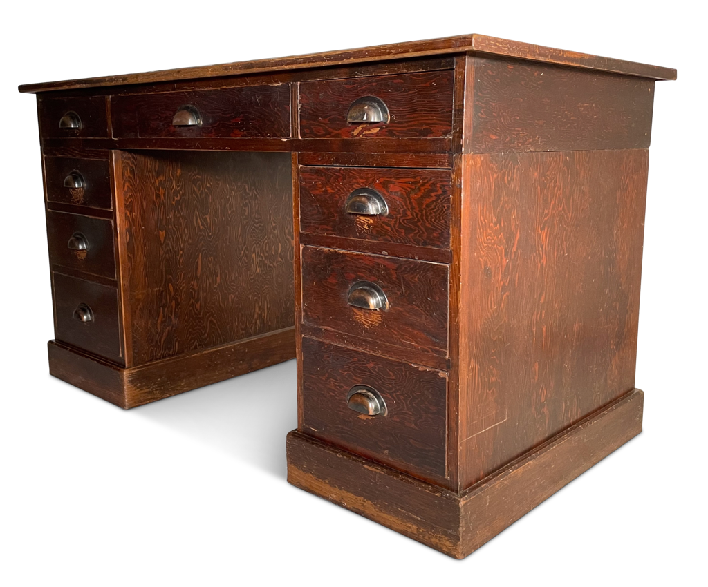 Stained Pine Clerks Desk