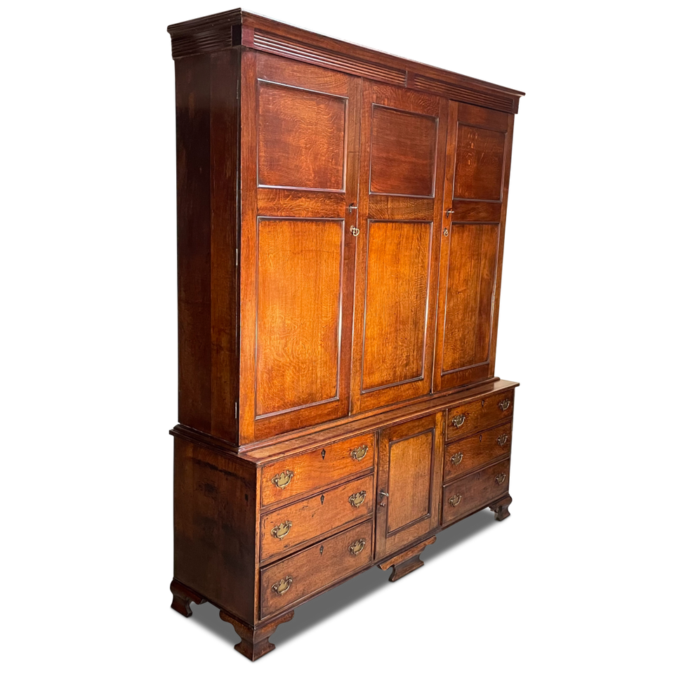 Early Georgian Oak Country Housekeepers Cupboard
