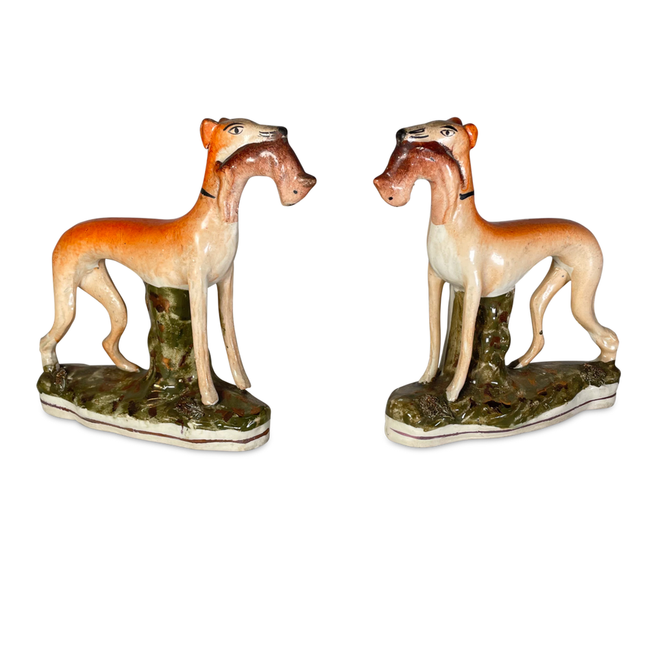 Pair of Staffordshire Flatback Lurchers