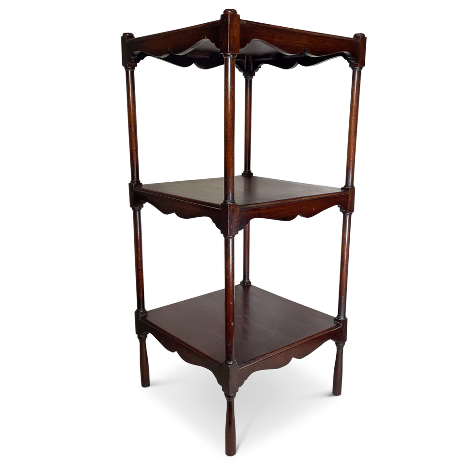 Victorian Three Tiered Mahogany Whatnot