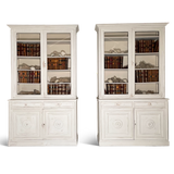 Pair of Painted Fruitwood Bibliotheques