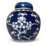 Dark Blue Glazed Lidded Ginger Jar