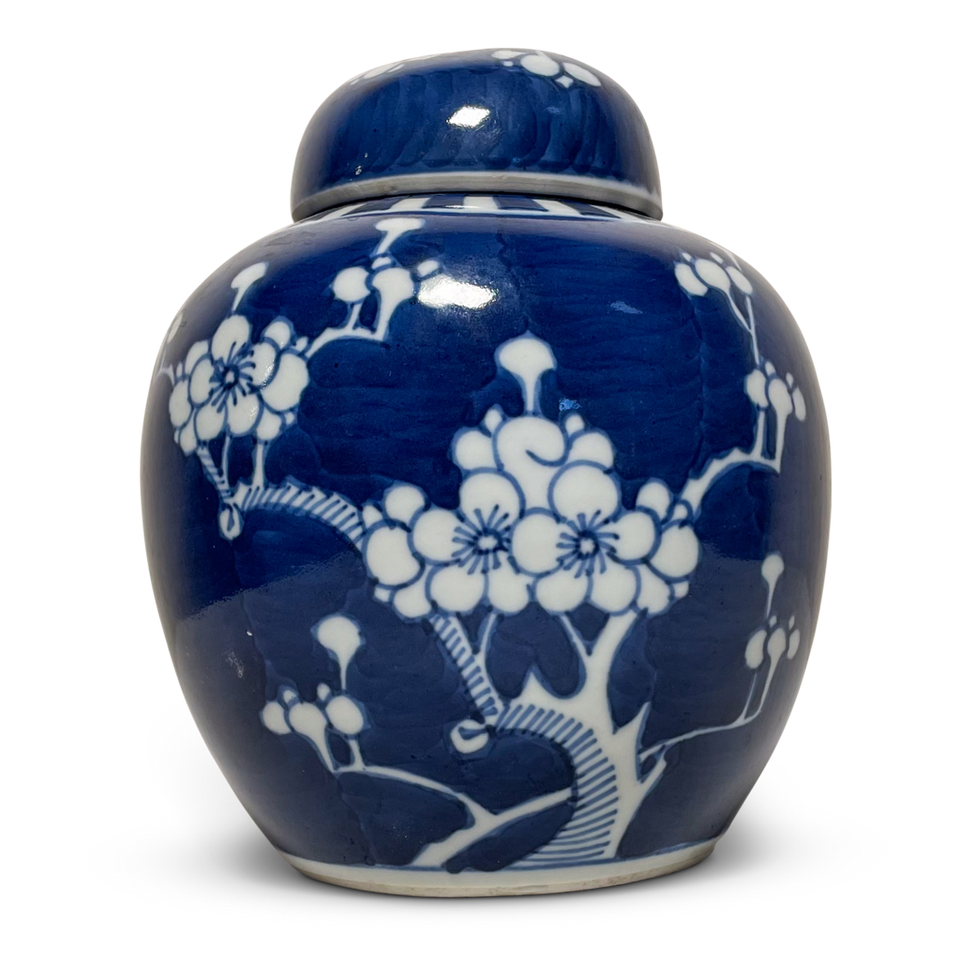 Copy of Dark Blue Glazed Lidded Ginger Jar