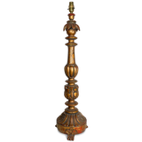 Gilt Wooden Pricket Table Lamp