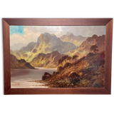 Oil on Canvas of a Highland Scene