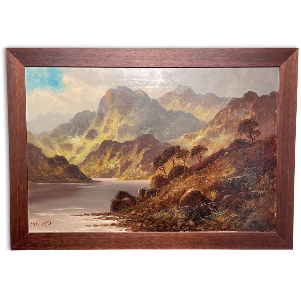 Oil on Canvas of a Highland Scene