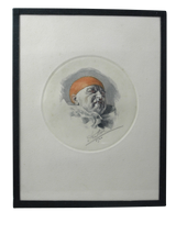 Coloured Lithograph of Clown