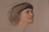 Pastel Portrait of Woman by John Sergeant