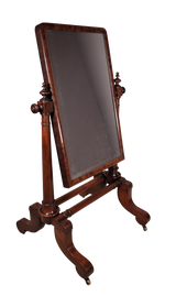 Mahogany Dwarf Cheval Dressing Mirror