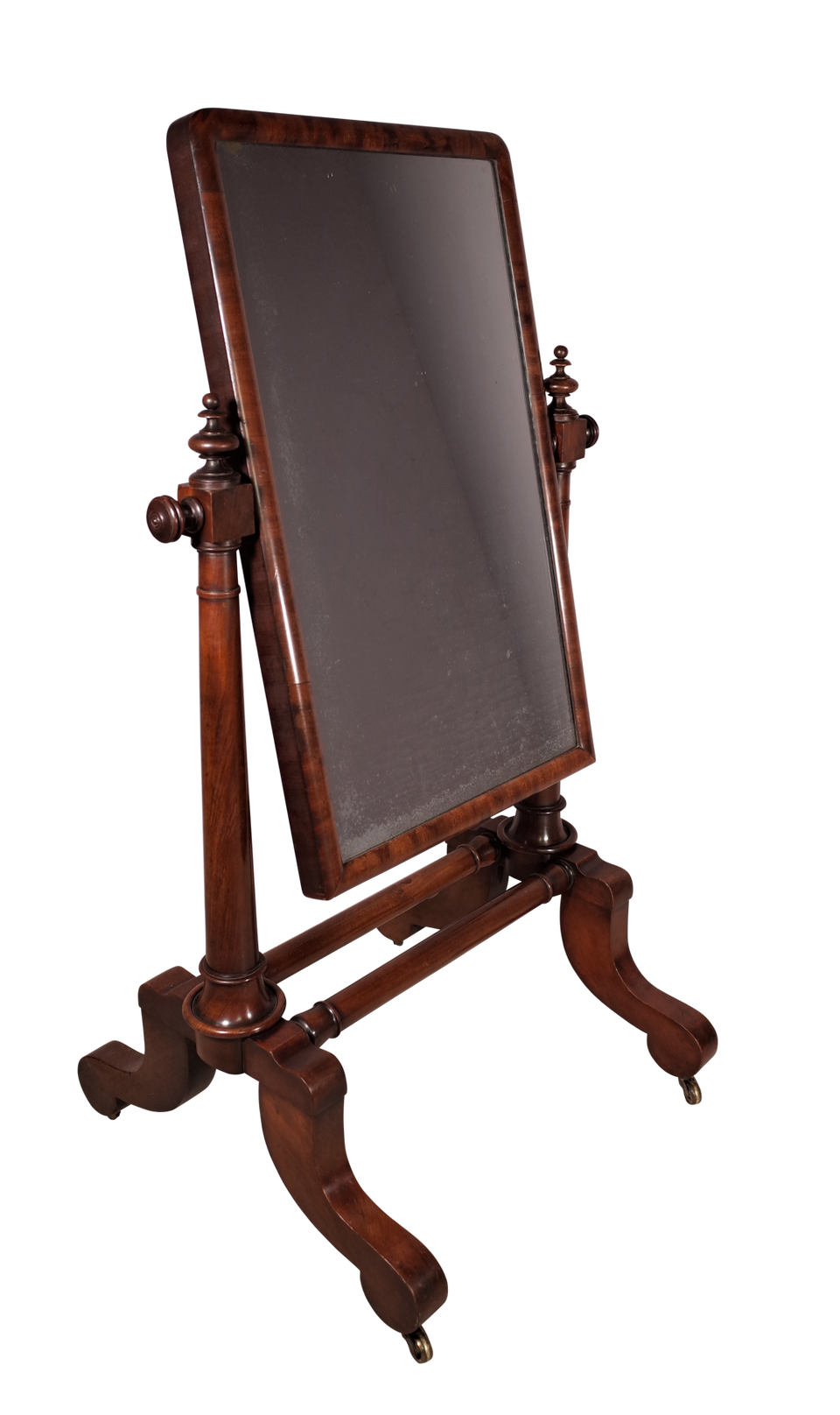 Mahogany Dwarf Cheval Dressing Mirror