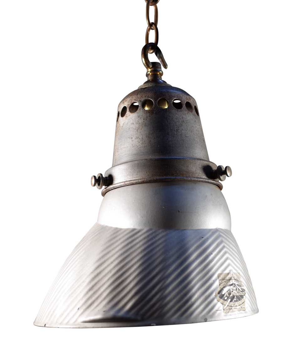 Mirrored Glass Factory Pendant Light
