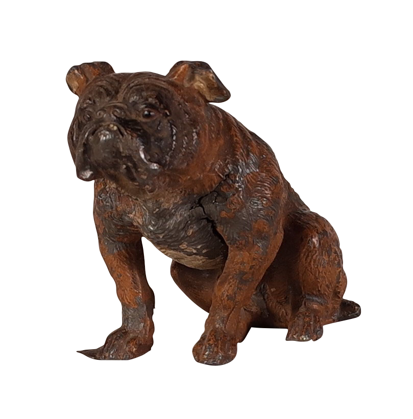 Victorian Cold Painted Metal Bulldog
