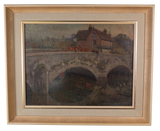 Oil on Canvas of Christchurch Bridge Over the Avon at Twilight