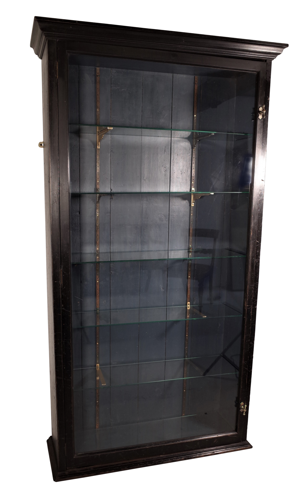 Ebonised Display Cabinet with Adjustable Glass Shelves