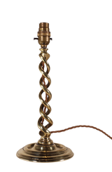 Brass Wrythen Twist Lamp Base