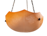 Deco Acid Etched Orange Glass Plaffonier