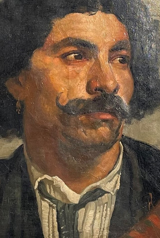 Oil on Canvas Portrait of Male by Frank Richards