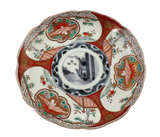 Meiji Period Imari Plate Hand Painted with Imperial Borders and Birds
