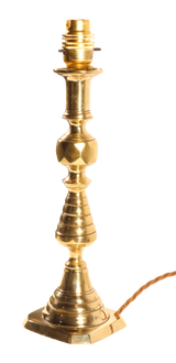 George III Converted Brass Candlestick Lamp Base