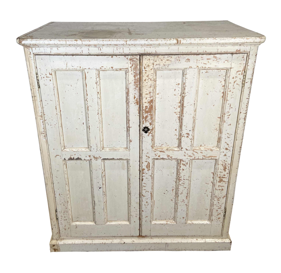 Hand Scraped Old Painted Pine Country House Cupboard