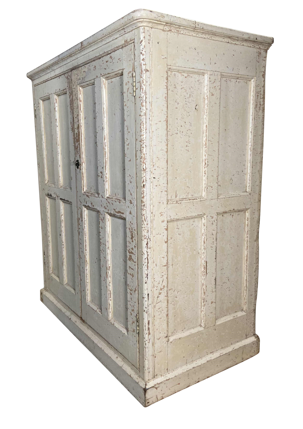 Hand Scraped Old Painted Pine Country House Cupboard