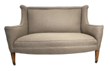 Two Seat Winged Sofa on Square Tapering Legs
