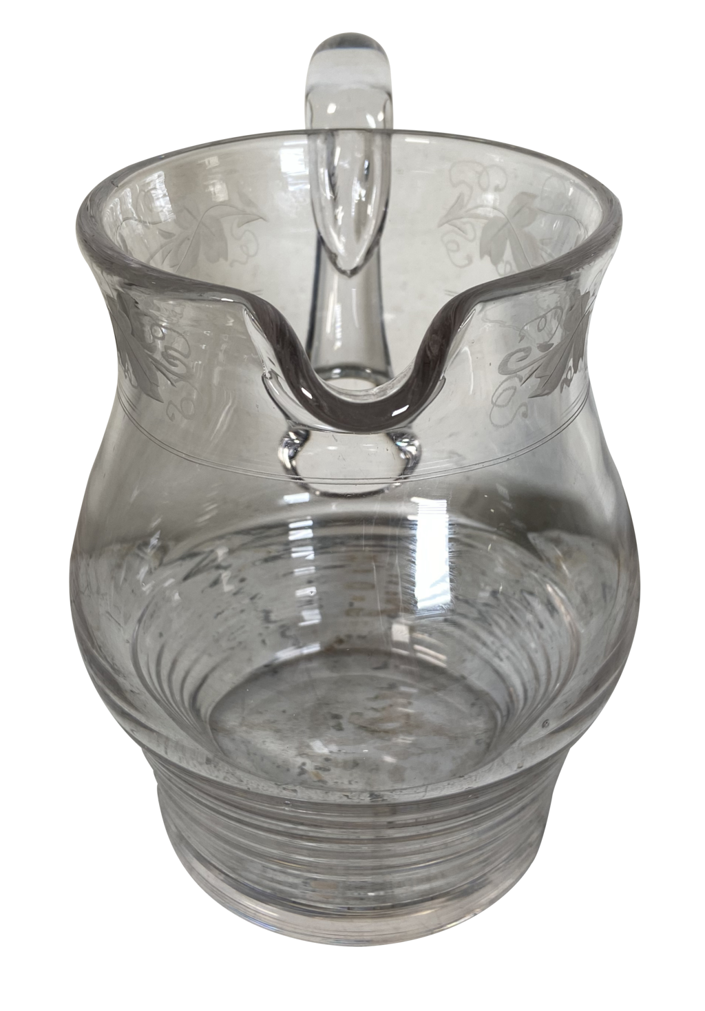 Etched Glass Water Jug