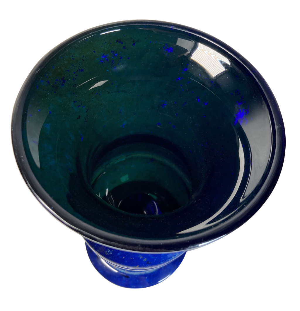 Simulated Lapis Lazuli Glass Campana Vase