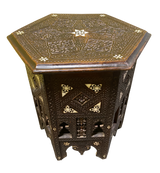 Liberty Style Hardwood Moorish Hexagonal Table