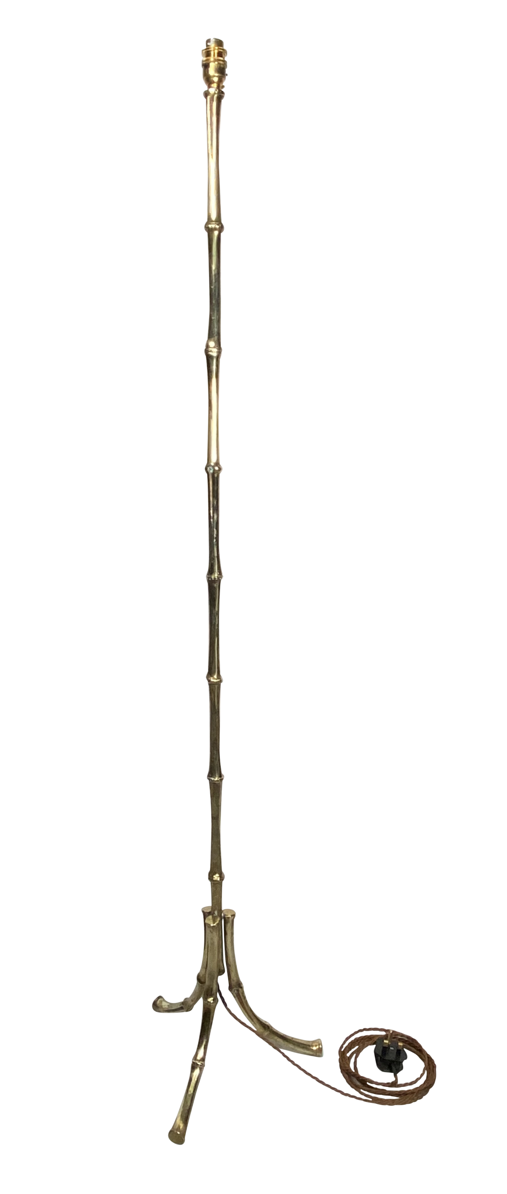 Cast Brass Faux Bamboo Floor Lamp