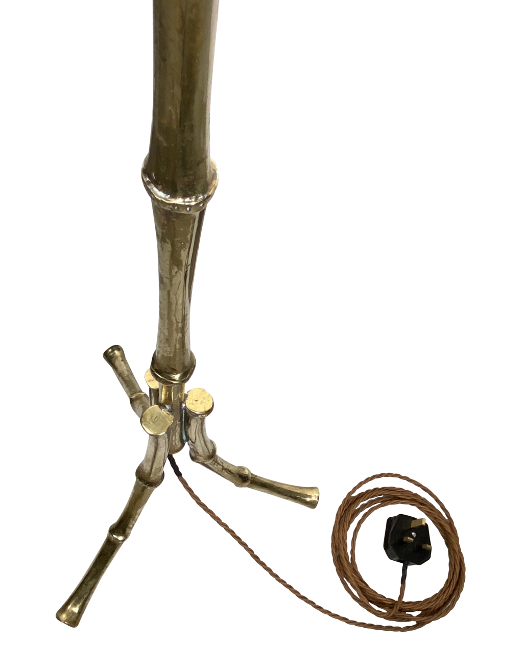 Cast Brass Faux Bamboo Floor Lamp