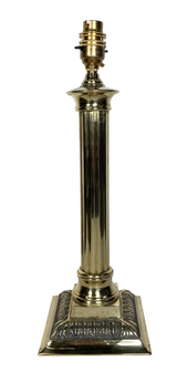 Brass Corinthian Column Table Lamp