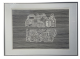 Limited Edition Abstract Black and White Op Art Movement Screen Print by Victor Vasarely