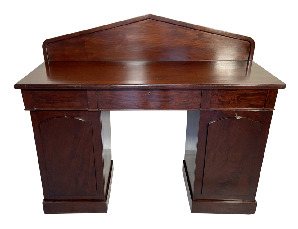 Mahogany Twin Pedestal Sideboard