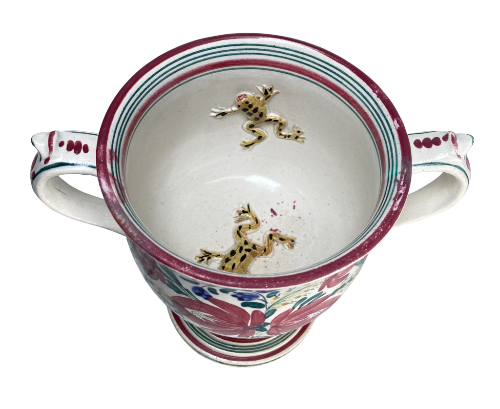William IV Two Handled Hand Painted Frog Loving Cup