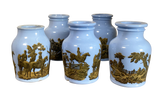 Five Prattware Pots