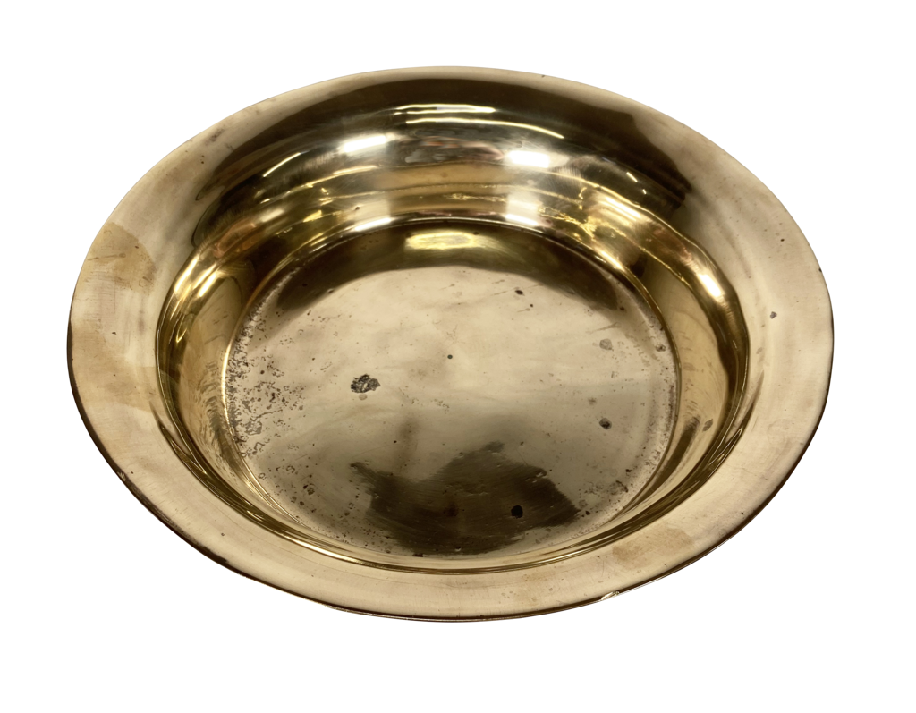 Large Hand Beaten Brass Bowl