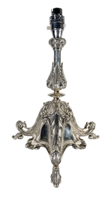 Sheffield Plated Nouveau Stand Converted to a Table Lamp