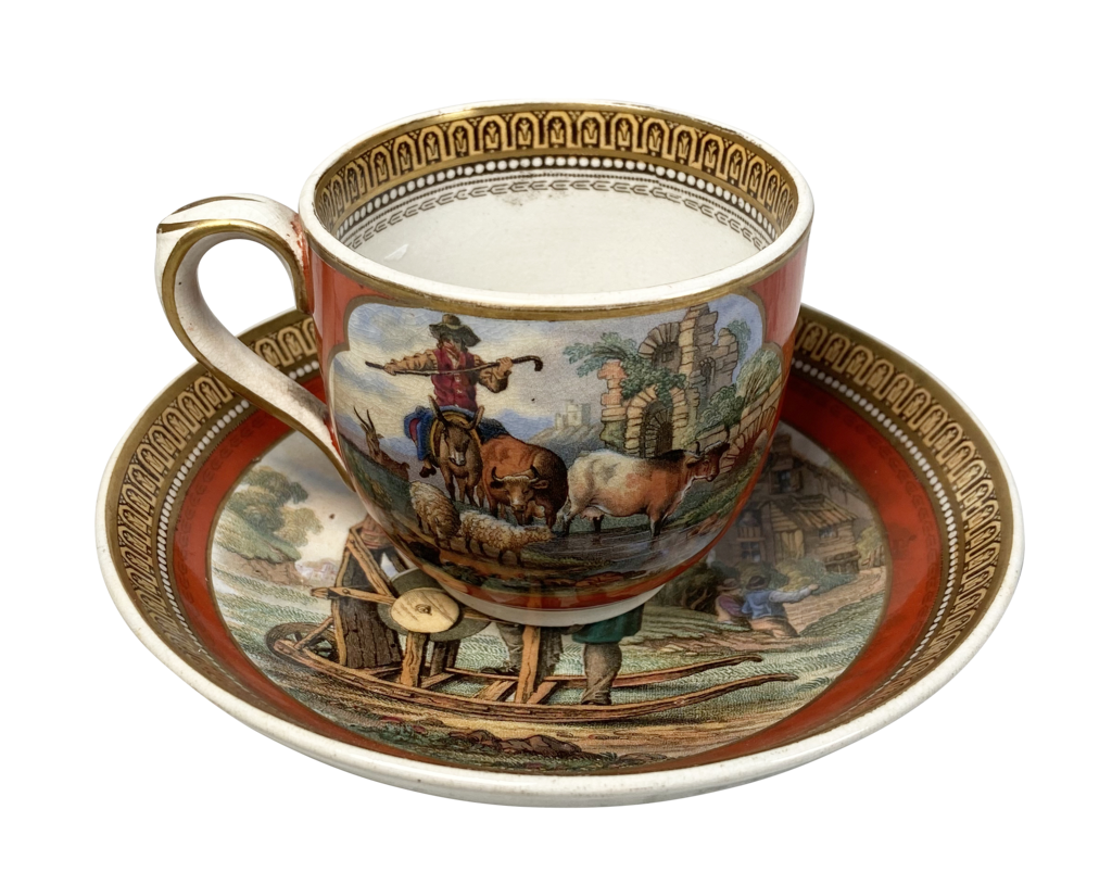 Prattware Cup and Saucer