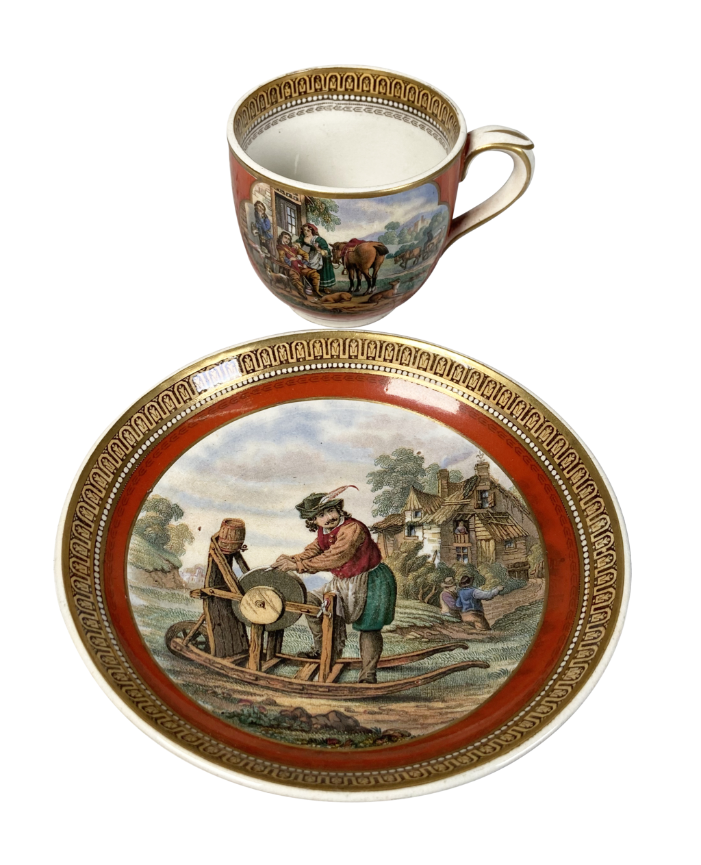 Prattware Cup and Saucer