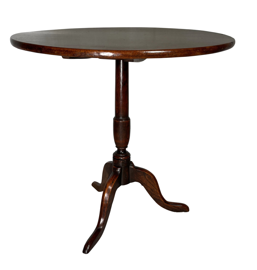 George III Mahogany and Elm Tripod Table