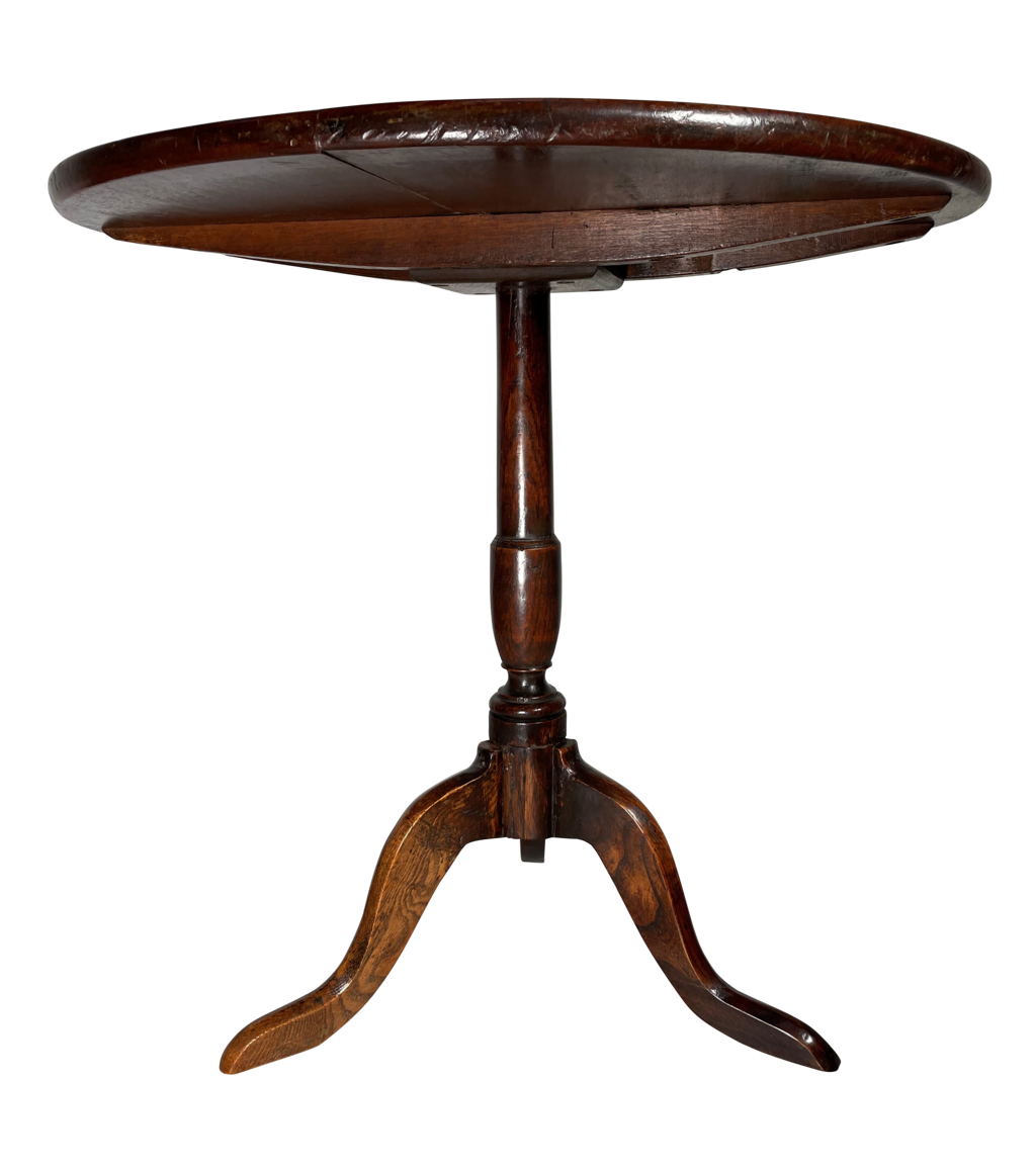 George III Mahogany and Elm Tripod Table