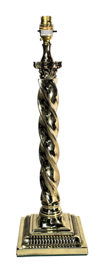 Brass Barley Twist Column Lamp Base
